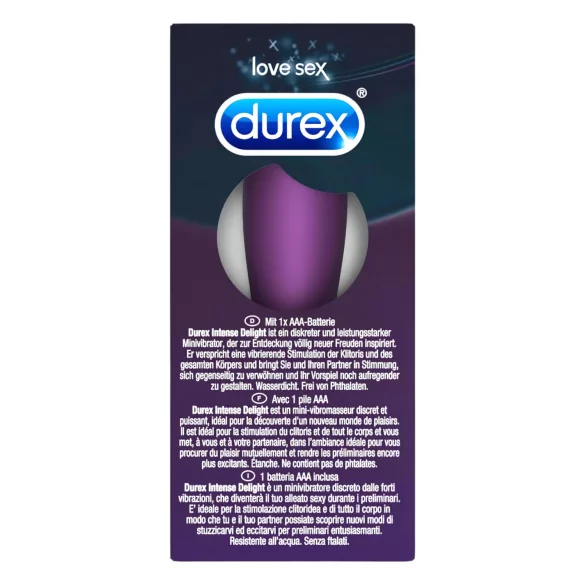 Durex - vibrador bullet clitóris - mini estimulador - lilás