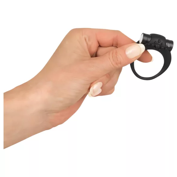 SMILE Stayer - anel peniano vibratório - silicone preto