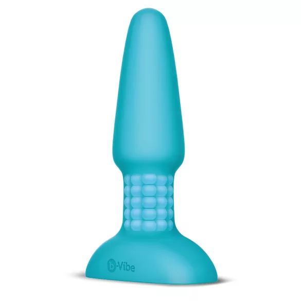 b-Vibe - vibrador anal com esferas rotativas recarregável - azul turquesa