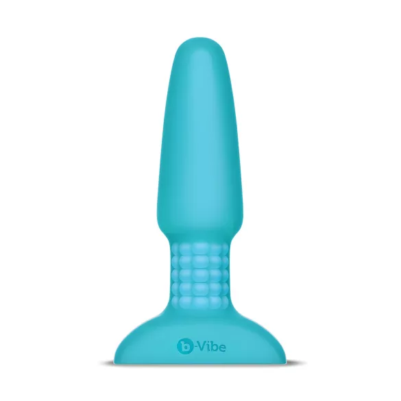 b-Vibe - vibrador anal com esferas rotativas recarregável - azul turquesa