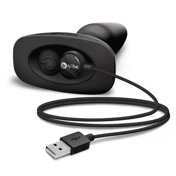 b-Vibe - vibrador anal recarregável com pérolas rotativas (preto)