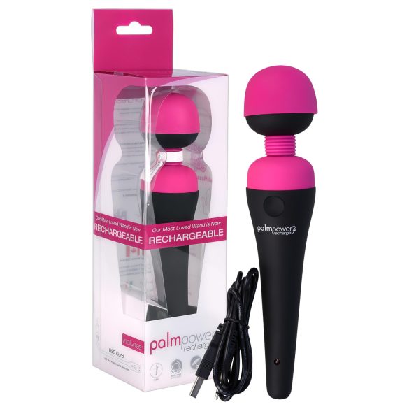 PalmPower Wand - Vibrador recarregável (rosa-preto)