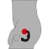 Rebel - vibrador prostático curvado - silicone preto