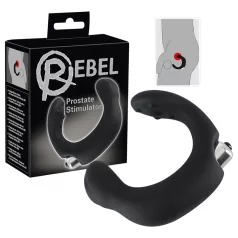 Rebel - vibrador próstata curvo - silicone preto