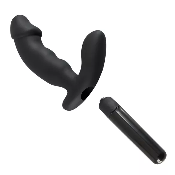 Rebel - vibrador prostático com pénis (preto)