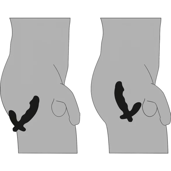 Rebel - vibrador prostático com pénis (preto)