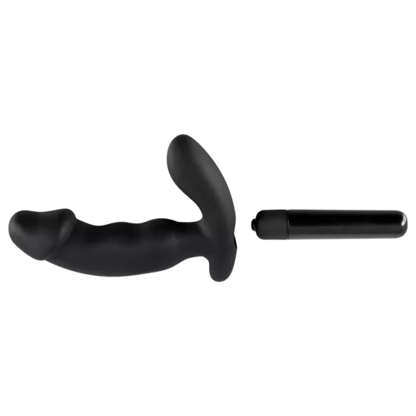 Rebel - vibrador prostático com pénis (preto)