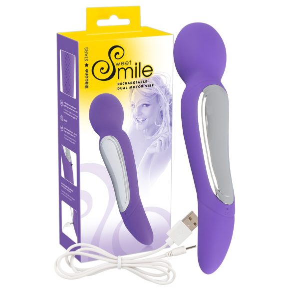 Vibrador Massageador SMILE Wand de 2 Motores (Roxo)