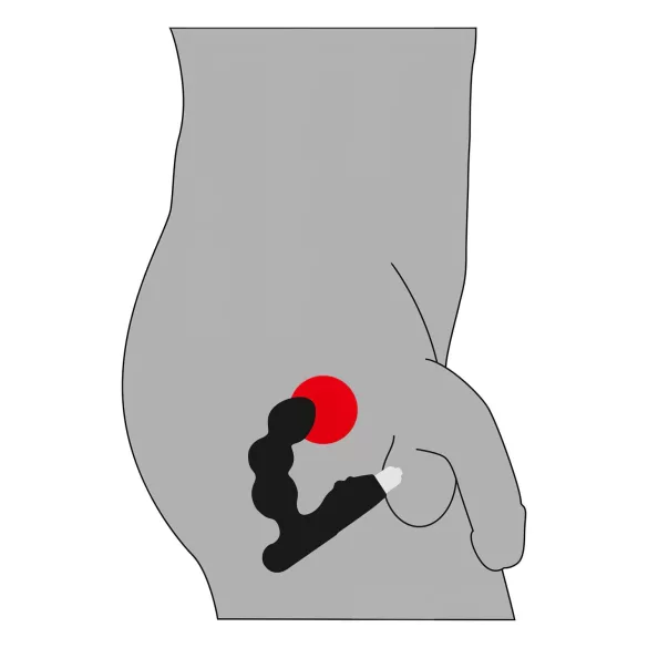 Rebel - vibrador próstata com esferas - silicone preto