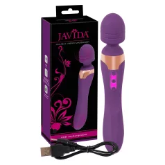   Javida Double - vibrador massageador dupla estimulação - silicone roxo