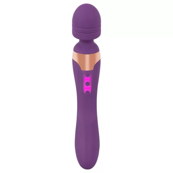 Javida Double - vibrador massageador dupla estimulação - silicone roxo