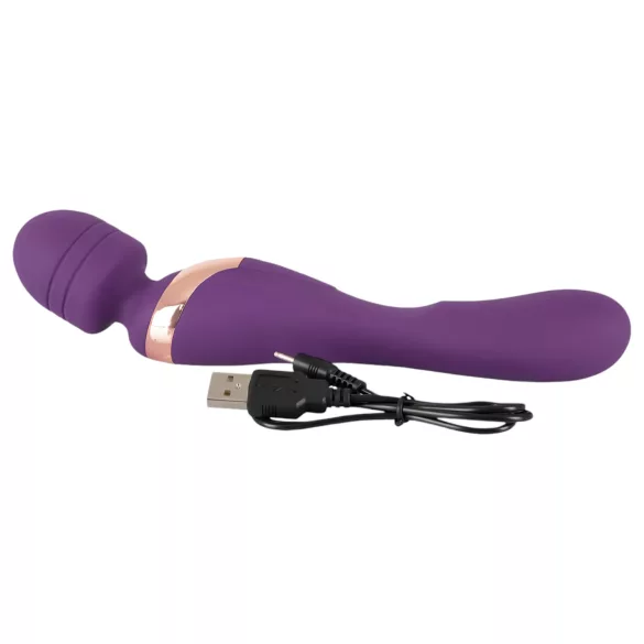 Javida Double - vibrador massageador dupla estimulação - silicone roxo