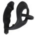 Veludo Preto - Vibrador Anal com Anel Peniano e Escrotal (preto)