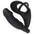 Veludo Preto - Vibrador Anal com Anel Peniano e Escrotal (preto)