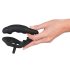 Veludo Preto - Vibrador Anal com Anel Peniano e Escrotal (preto)