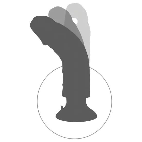 King Cock - vibrador com ventosa 23 cm - cor pele