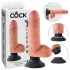 King Cock - vibrador com ventosa - 18 cm - cor natural