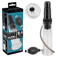 You2Toys - bomba peniana e masturbador 2 em 1 - transparente