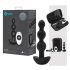 b-Vibe - Vibrador Anal Triplo com Pérolas (Preto)