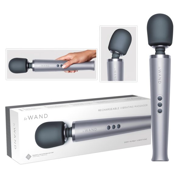 le Wand - massageador vibratório recarregável exclusivo (prata)