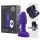 b-Vibe Rimming - Vibrador anal giratório com pérolas (roxo)