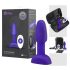 b-Vibe Rimming - Vibrador anal giratório com pérolas (roxo)
