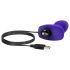 b-Vibe Rimming - Vibrador anal giratório com pérolas (roxo)