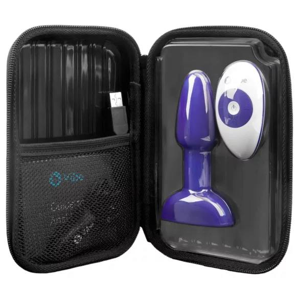 b-Vibe Rimming - vibrador anal com contas giratórias (roxo)