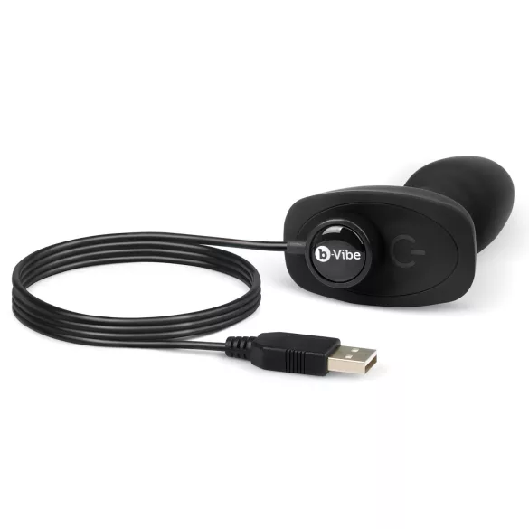 b-Vibe - vibrador anal com esferas rotativas - silicone preto