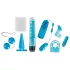 You2Toys - kit vibrador 8 peças - silicone azul