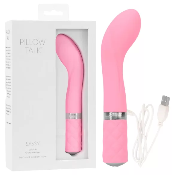 Pillow Talk Sassy - vibrador de ponto G recarregável (rosa)