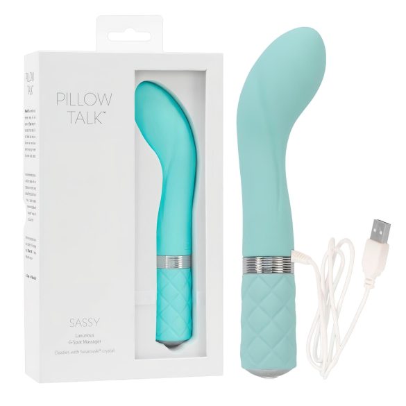 Pillow Talk Sassy - Vibrador recarregável para ponto G (turquesa)