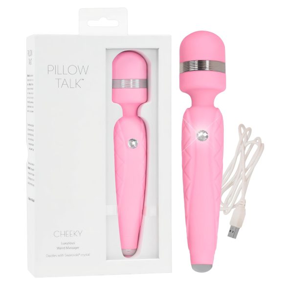 Pillow Talk Cheeky Wand - vibrador massajador recarregável (rosa)