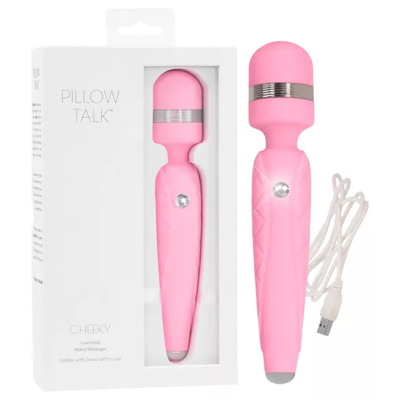 Pillow Talk Cheeky Wand - vibrador massageador recarregável (rosa)