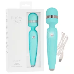   Pillow Talk Cheeky Wand - massageador vibrador recarregável - silicone turquesa