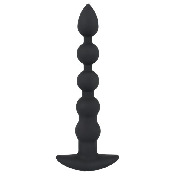 Veludo Negro - Vibrador Anal 5 Pérolas Recarregável (Preto)