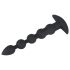 Veludo Negro - Vibrador Anal 5 Pérolas Recarregável (Preto)