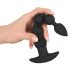 Veludo Negro - Vibrador Anal 5 Pérolas Recarregável (Preto)