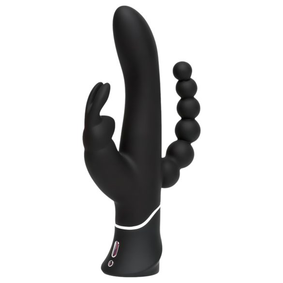 Happyrabbit Triple - Vibrador Recarregável com Estimulador Clitoriano e Anal (Preto)