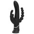 Happyrabbit Triple - Vibrador Recarregável com Estimulador Clitoriano e Anal (Preto)