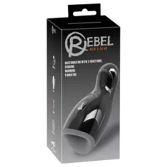 Rebel - Masturbador aquecido, vibrante e pulsante (preto)