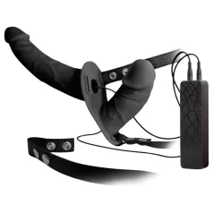 Double Thruster - vibrador duplo com cinta - preto