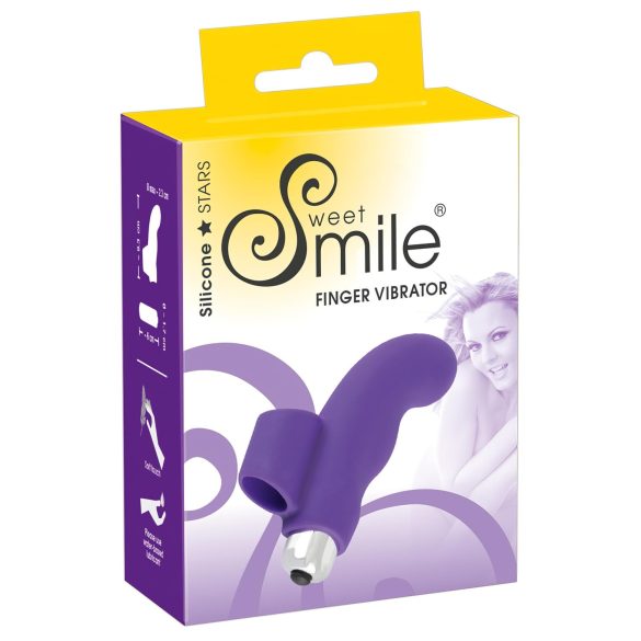 SMILE Finger - vibrador de dedo ondulado em silicone (roxo)