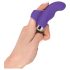 SMILE Finger - vibrador de dedo ondulado em silicone (roxo)