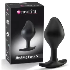   mystim Rocking Force S - plug anal elétrico pequeno - silicone preto