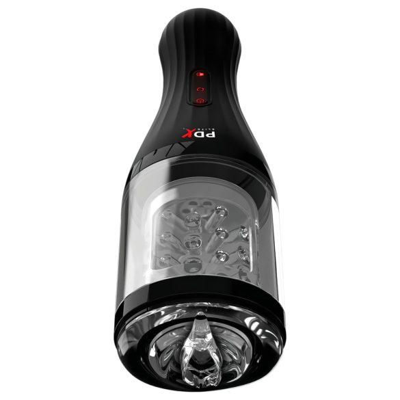 PDX Elite Rotobator - vagina artificial (transparente-preto)