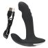 Rebel - vibrador massageador de próstata com esferas rotativas - silicone preto