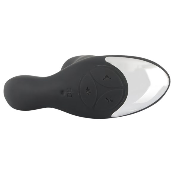 Rebel - vibrador massageador de próstata com esferas rotativas - silicone preto
