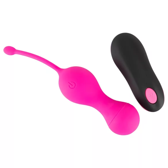 SMILE Love Balls - ovo vibratório recarregável com controle remoto - rosa