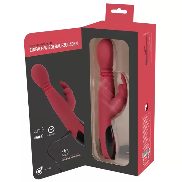 You2Toys Massager - vibrador de ponto G com movimento de vaivém, rotação e aquecimento (vermelho)